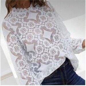 WISH The Label Lace White Blouse S